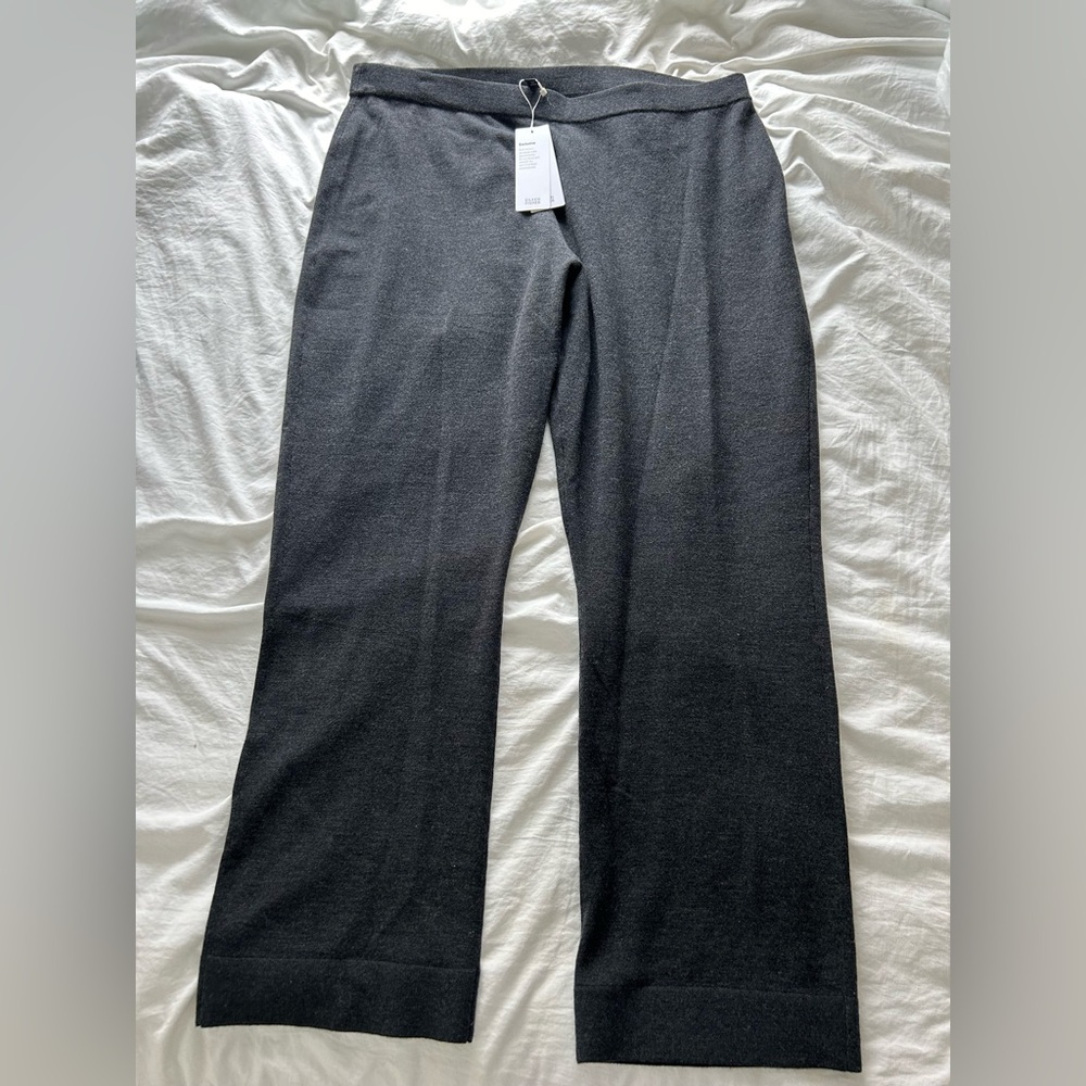 Eileen Fisher Bootcut Ankle Pant Luxe Merino in Charcoal